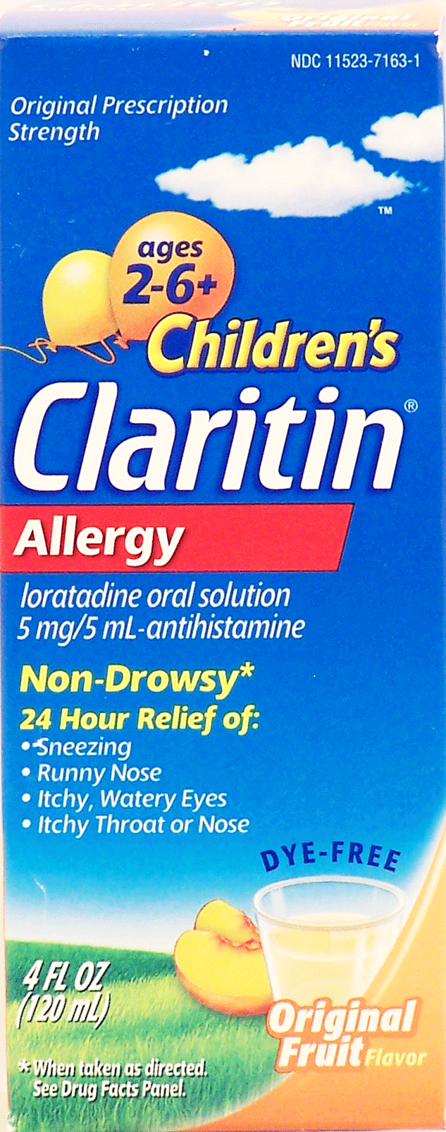 Claritin&nbsp;&nbsp;children's allergy relief, loratadine oral solution, 5mg/5ml antihistamine, original fruit flavor Full-Size Picture